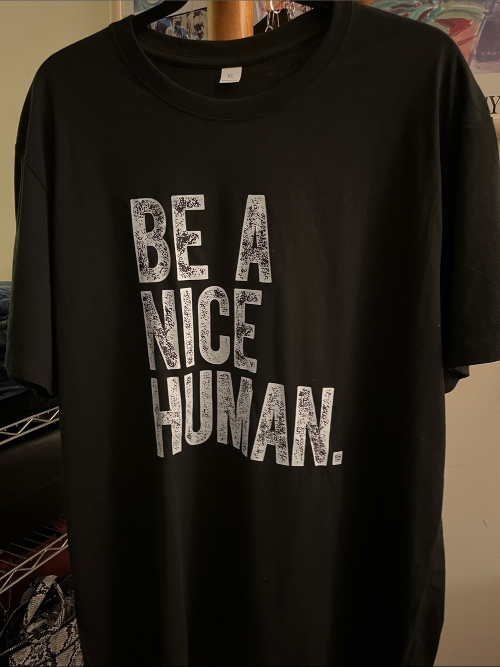 Be A Nice Human Black Graphic Tee
